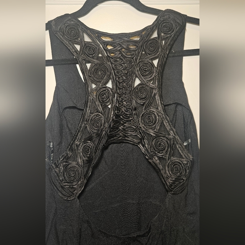 Vintage Jessica McClintock Black Sleeveless Dress